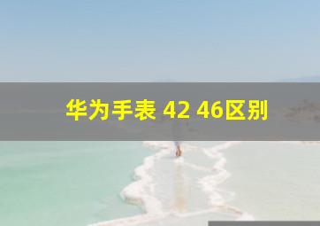 华为手表 42 46区别